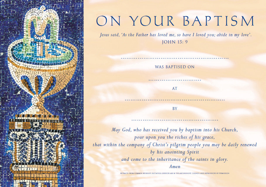 Image of Traditional Baptism Certificate - Pack of 10 other
