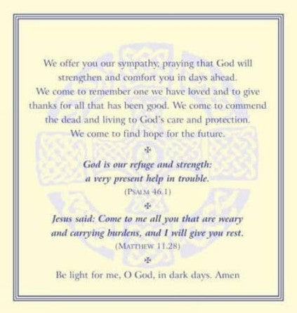 Image of FUNERAL PRAYER CARDS PK50 other