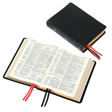 Image of KJV Westminster Reference Bible, Black, Leather, Boxed, 200,000 + References, Concordance, Maps, Gilt Edged, Ribbon Marker, Presentation Page, Reading Plan other