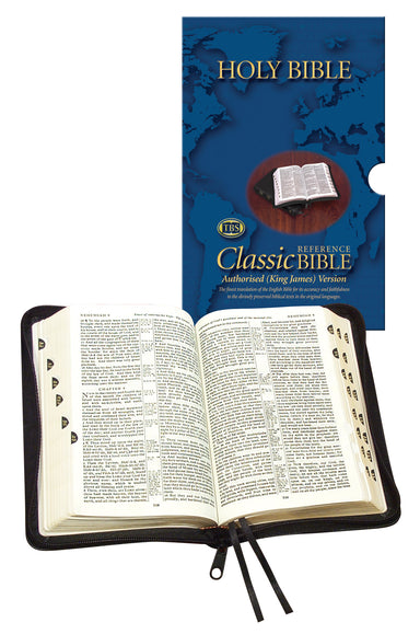 Image of KJV Classic Reference Bible: Black, Calfskin, Thumb Index other