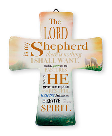 Image of The Lord is my Shepherd Porcelain Cross other