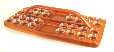 Image of Mahogany Tray-Rectangular with bread space other