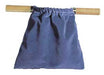 Image of Offering Bag - Dark Blue - Natural Wood Handles other