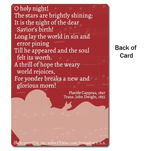 Image of O Holy Night Pin and Presentation Card other