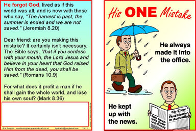 Image of Tracts: His One Mistake 50-pack other
